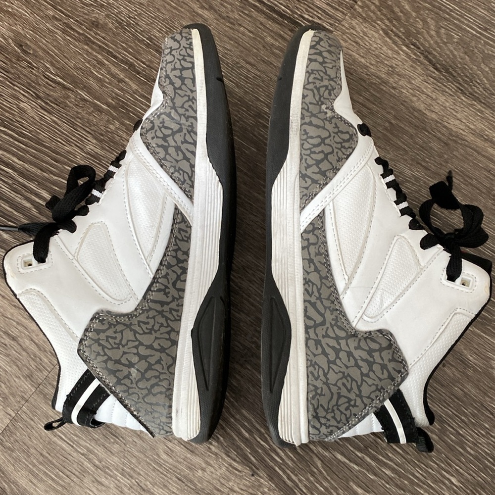 FUBU White, Black, and Gray Patterned ankle Sneakers - Picture 8 of 17